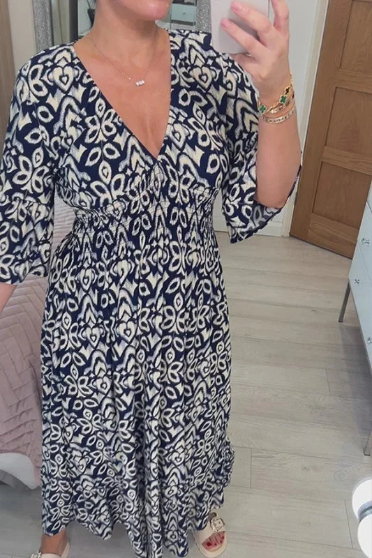 Bohemian – sun-kissed drape wrap maxi dress