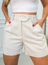 MARINA - HIGH-WAIST CASUAL SHORTS