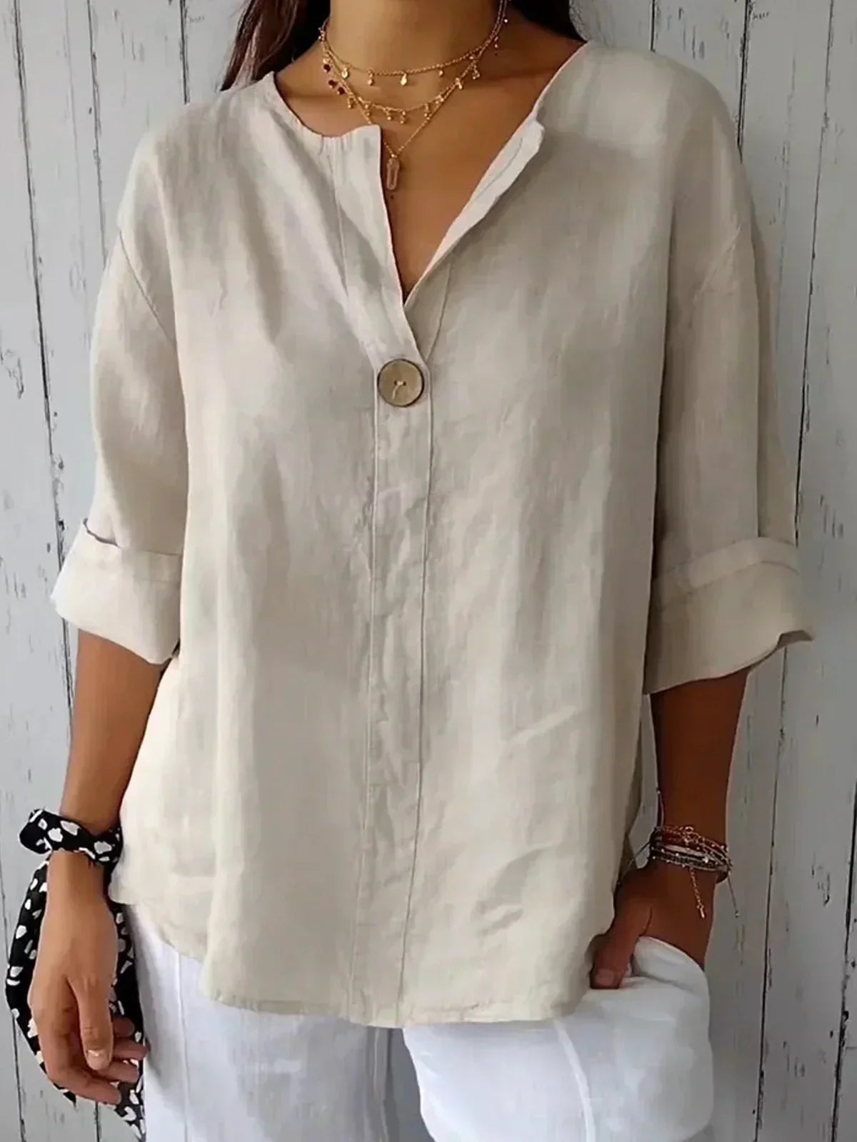 Jessa – soft grace v-neck blouse