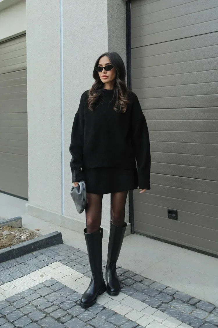 THE MAYE - KNIT SUIT (TOP + SKIRT)