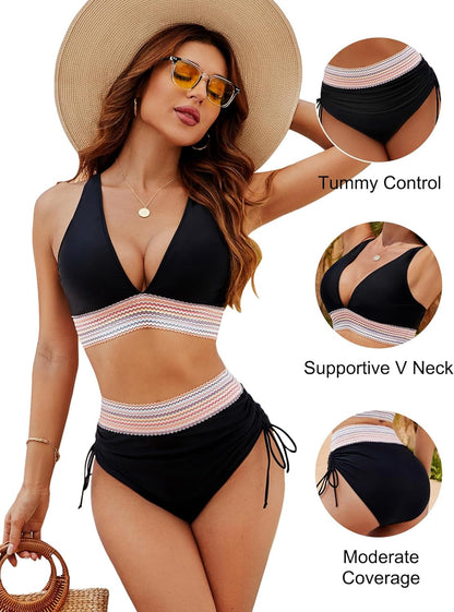 Maryam – seaside serenity high-waist bikini