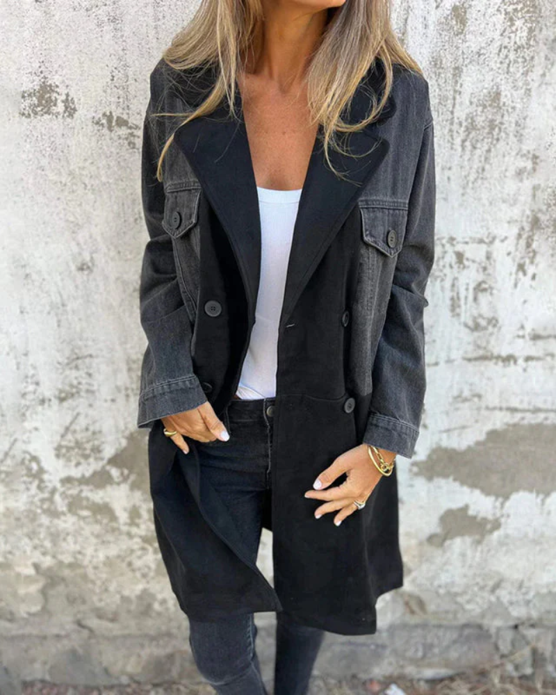 MARITES – ICONIC DENIM & SUEDE COAT