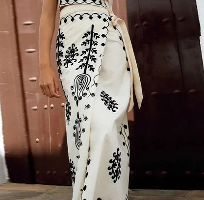 Camilla – wild garden top & skirt set