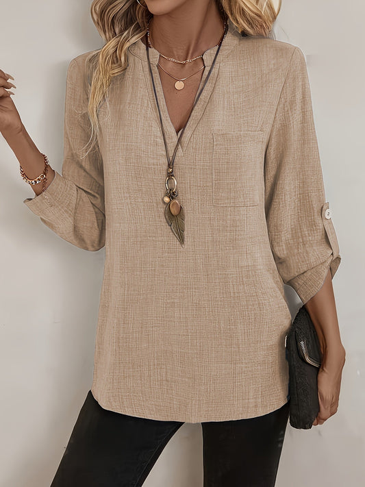 SERAPHINE - THE EFFORTLESS V-NECK BLOUSE
