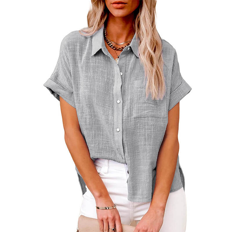 Adelene – ivory grace button blouse