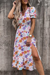 GEORGIA - FLORAL MAXI DRESS WITH V-NECK