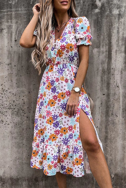 Rosea – floral maxi with a romantic neckline