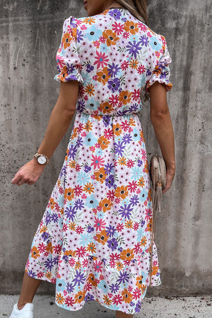 GEORGIA - FLORAL MAXI DRESS WITH V-NECK