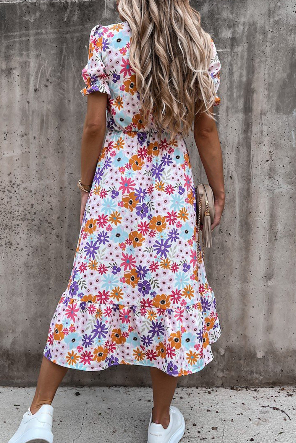 GEORGIA - FLORAL MAXI DRESS WITH V-NECK