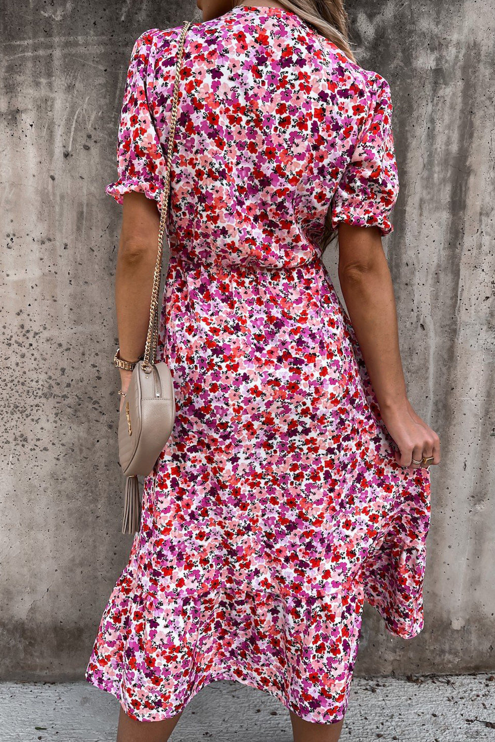 GEORGIA - FLORAL MAXI DRESS WITH V-NECK