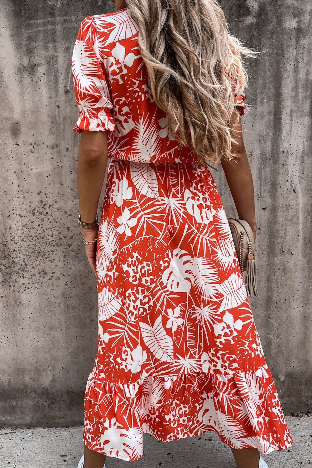 GEORGIA - FLORAL MAXI DRESS WITH V-NECK