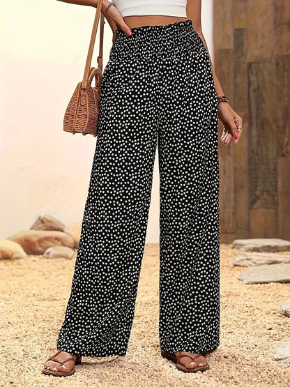 MIRA - ALLOVER PRINT WIDE-LEG PANTS