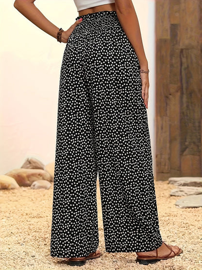 MIRA - ALLOVER PRINT WIDE-LEG PANTS