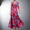 NUNZIA - ELEGANT EVENING DRESS WITH FLORAL CHARM