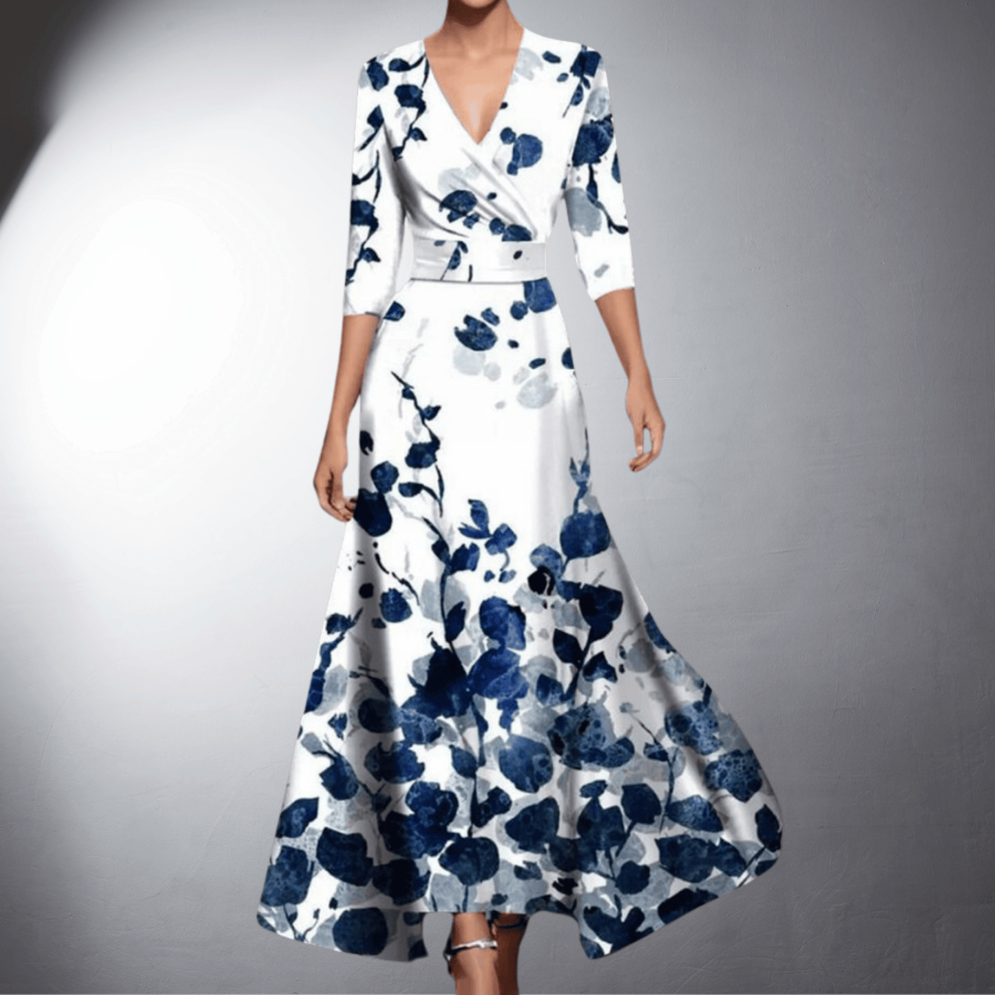 NUNZIA - CHARMING FLORAL ELEGANT EVENING GOWN