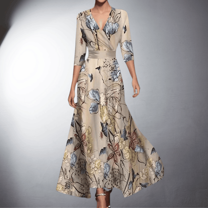 NUNZIA - CHARMING FLORAL ELEGANT EVENING GOWN