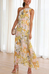CAPRICE - PRINTED OFF-THE-SHOULDERS DRESS