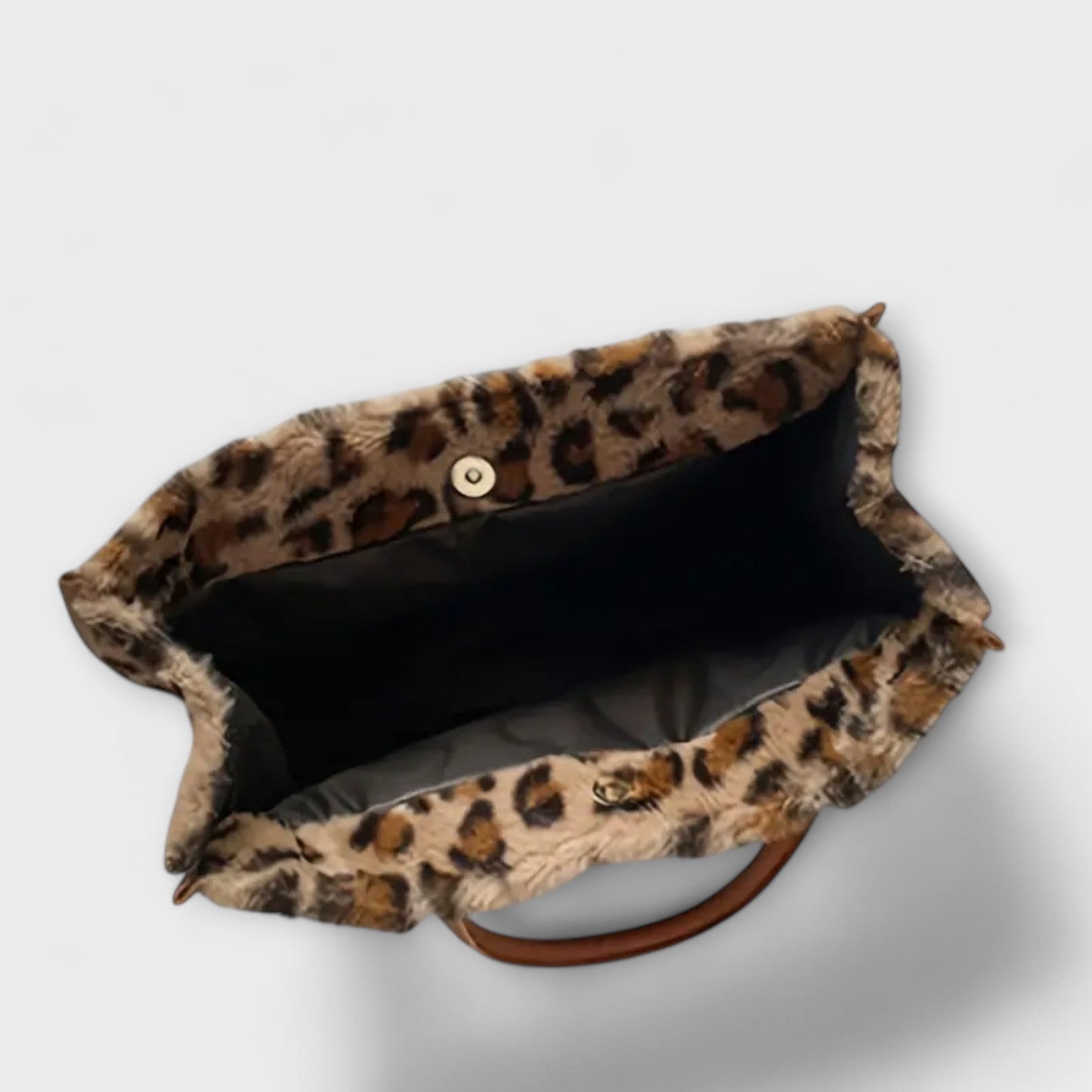 CHIC LEOPARD -PRINT PLUSH TOTE