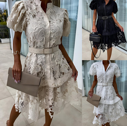 Orlane – vintage grace with lace-kissed sleeves