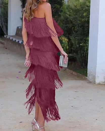 PRISCILLA - ELEGANT OFF-SHOULDER DRESS