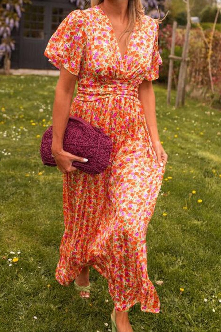 Sandra – graceful drape maxi dress