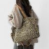 LEOPARD PRINT -CANVAS CROSSBODY BAG