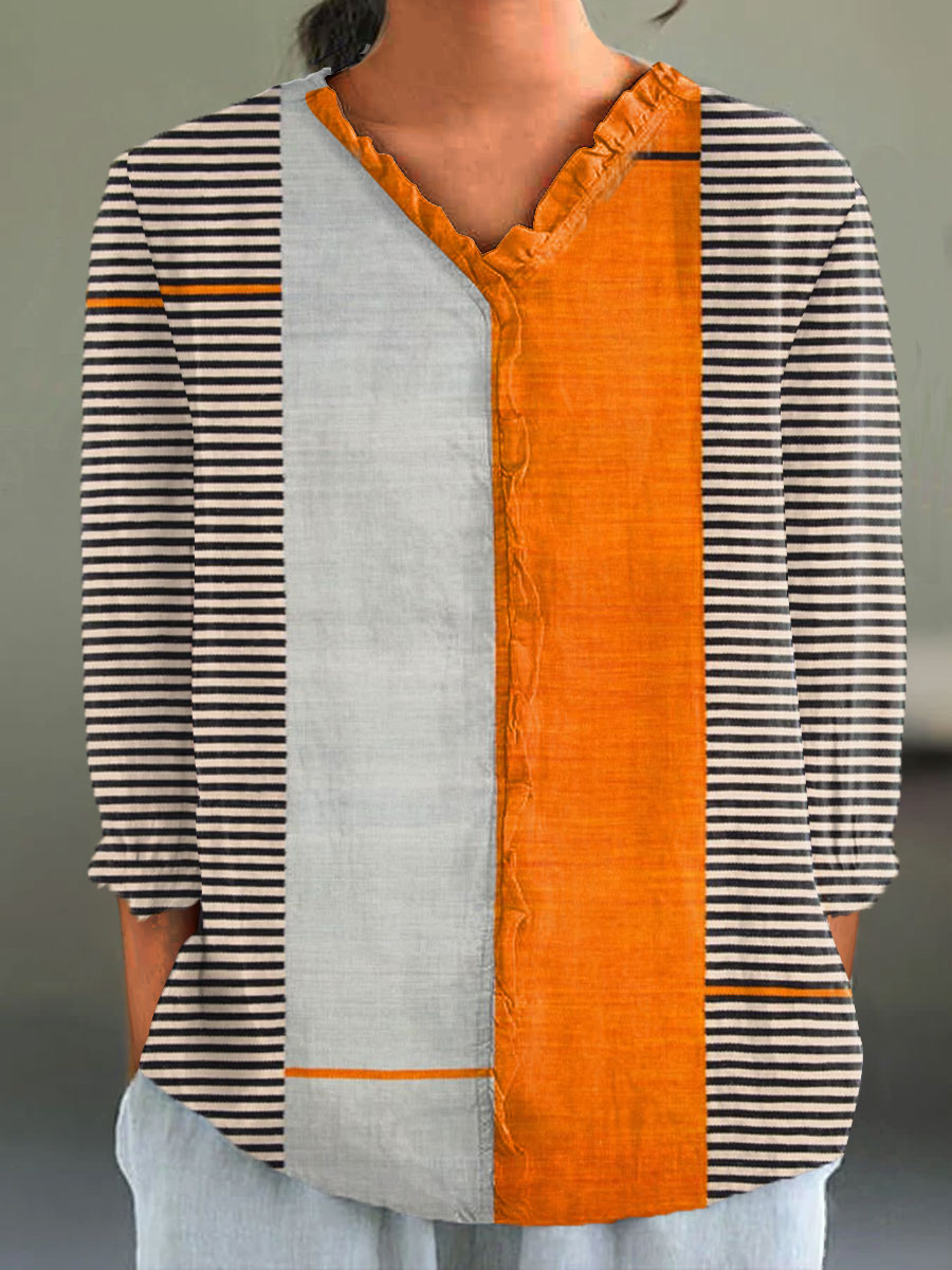 Vintage Boho Geometry – sunlit echoes cotton dress