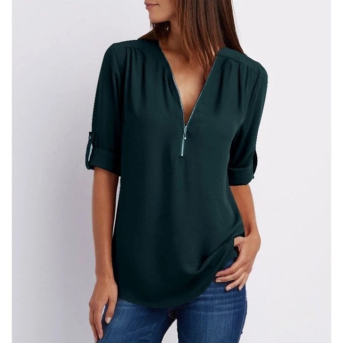 Lizzy – midnight gloss zip top
