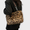 TRENDY LEOPARD-INSPIRED FAUX FUR TOTE