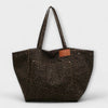 ELEGANT LEOPARD -PRINT CANVAS SHOULDER BAG
