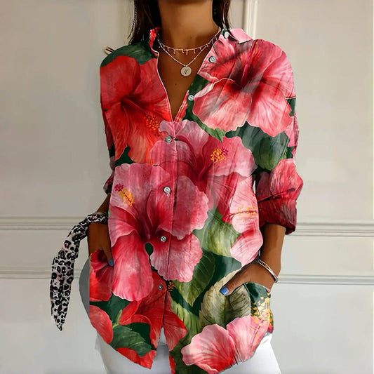 JESSY - VINTAGE BLOUSE WITH FLORAL PRINT