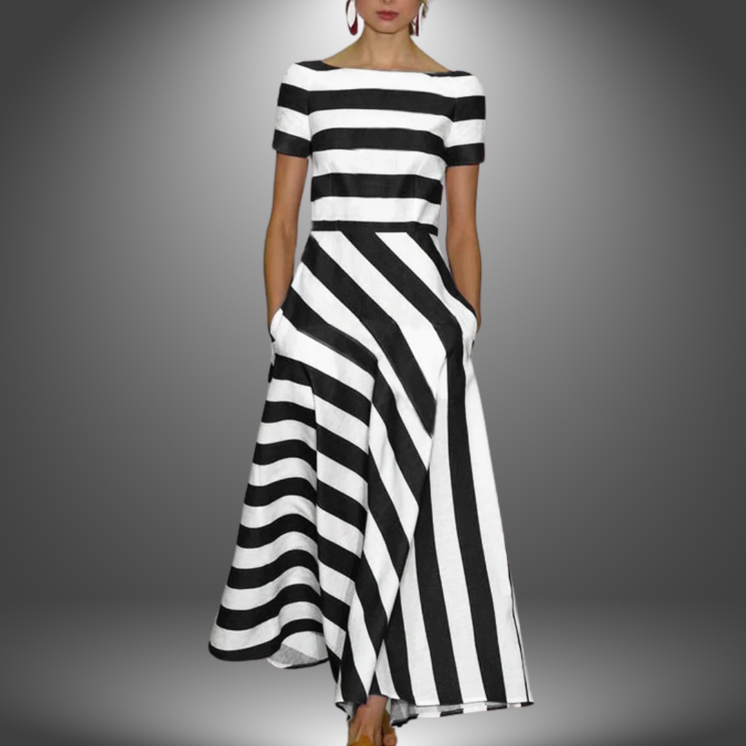 Nicole | Handcrafted Striped Maxi Dress