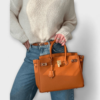 LUXURIOUS-LEATHER HANDBAG