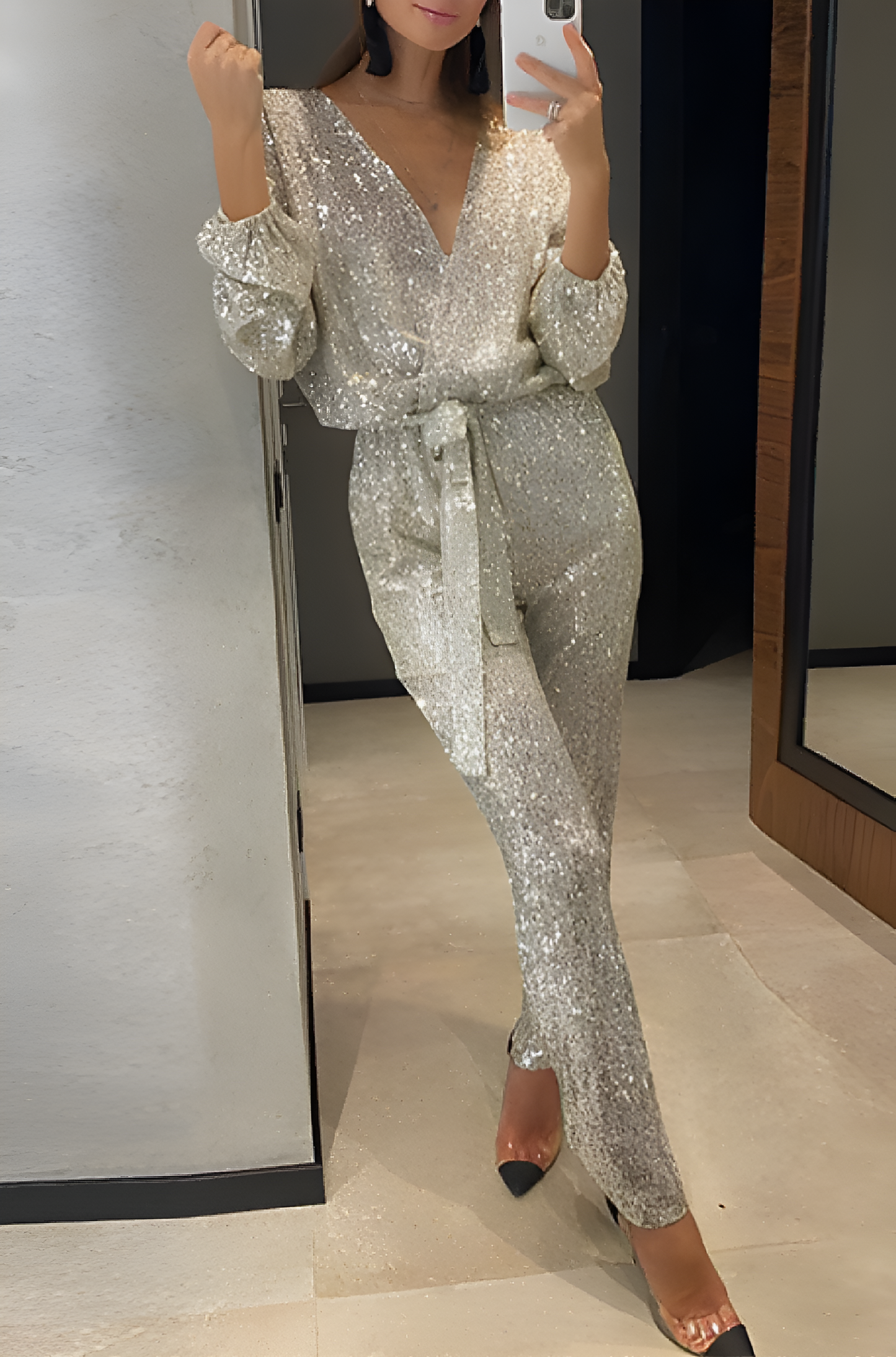 Amelia – twilight shimmer sequin jumpsuit