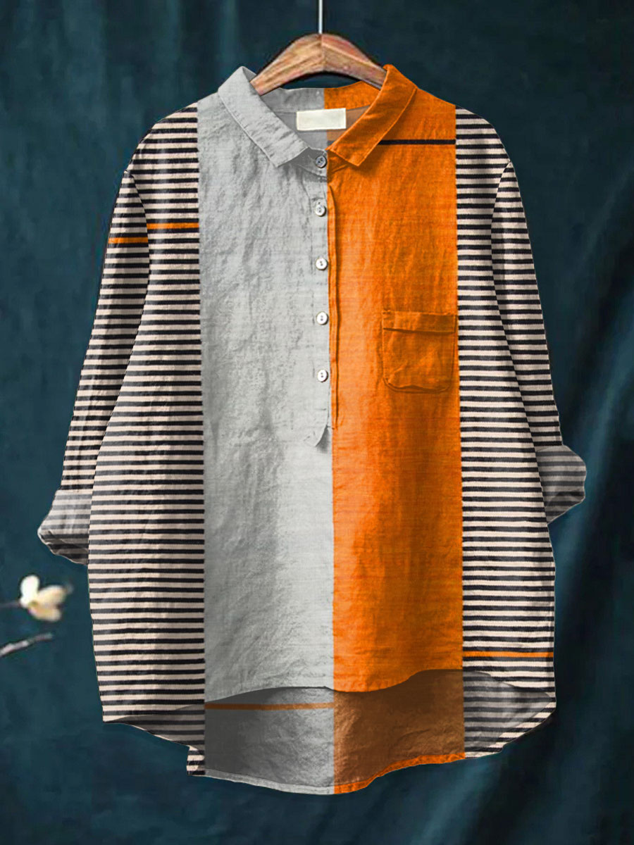 Vintage Boho Geometry – sunlit echoes cotton dress