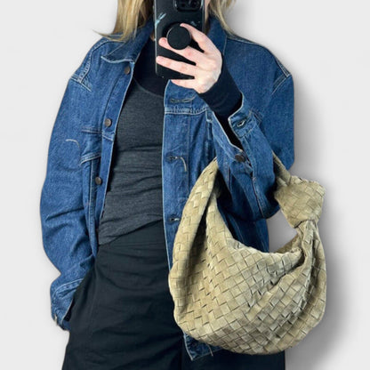 LARGE WOVEN- WOMEN'S HANDBAG