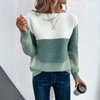 CHIARA- THREE-COLOR PATCHWORK SWEATER