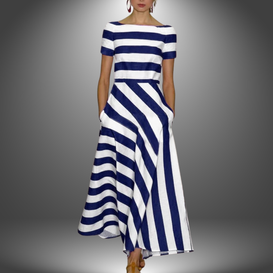 Nicole | Handcrafted Striped Maxi Dress