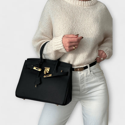 LUXURIOUS-LEATHER HANDBAG
