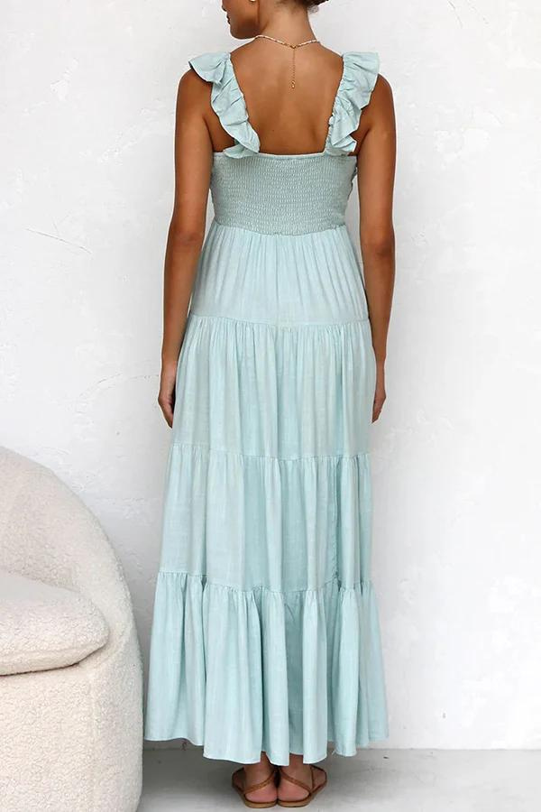 JANNA - ELEGANT LONG V-NECK DRESS