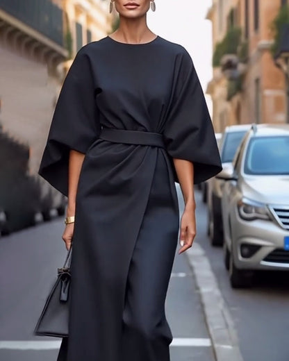 CELESTINE - ELEGANT DRESS WITH BELT