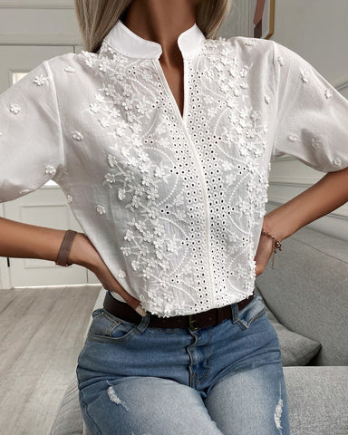 Leah – timeless grace silk blouse