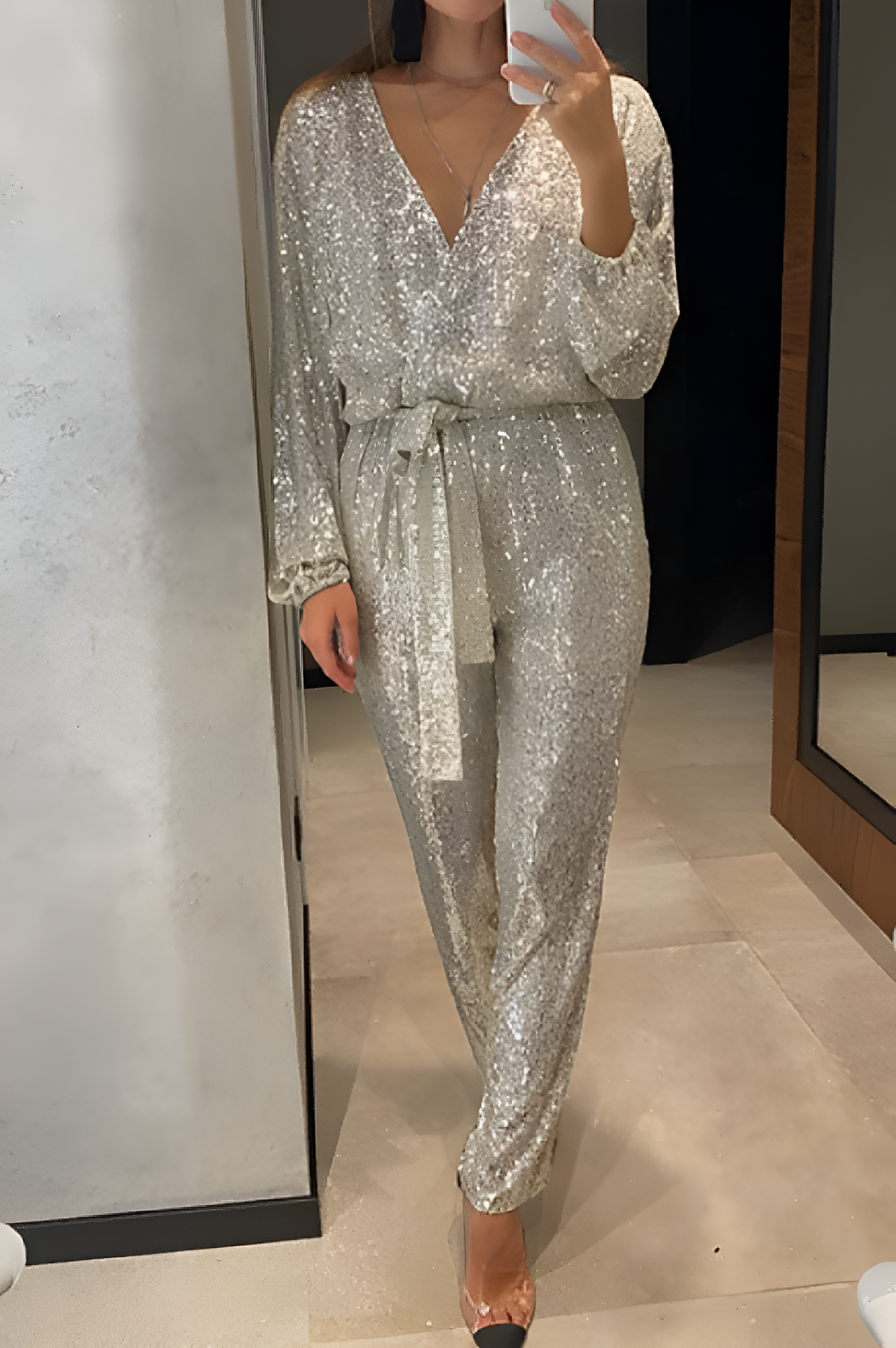 Amelia – twilight shimmer sequin jumpsuit