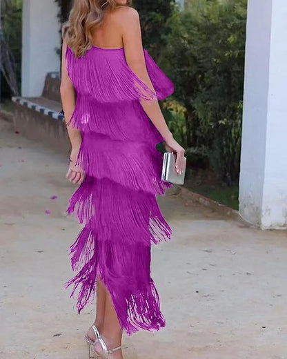 PRISCILLA - ELEGANT OFF-SHOULDER DRESS