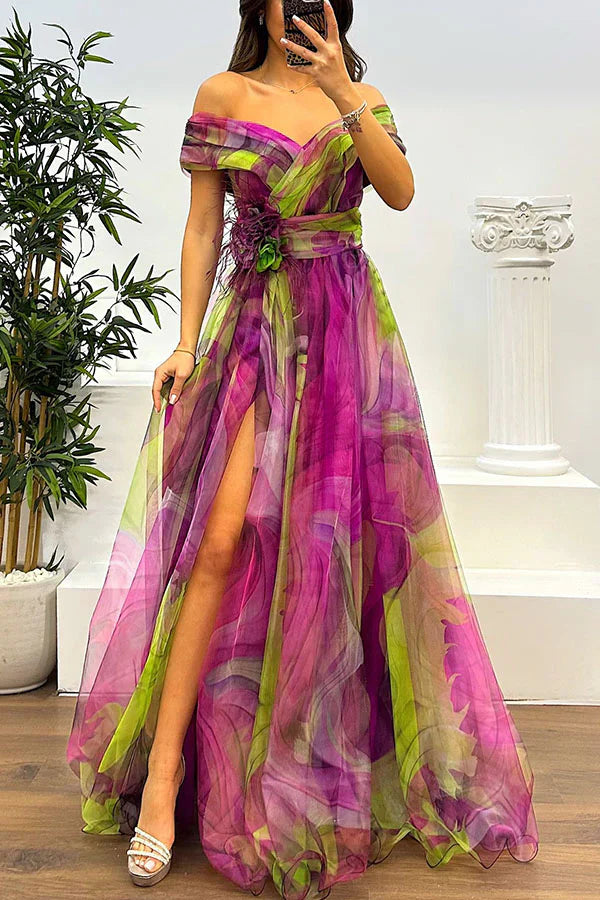 Juliet-romantic ease in an off-shoulder flow