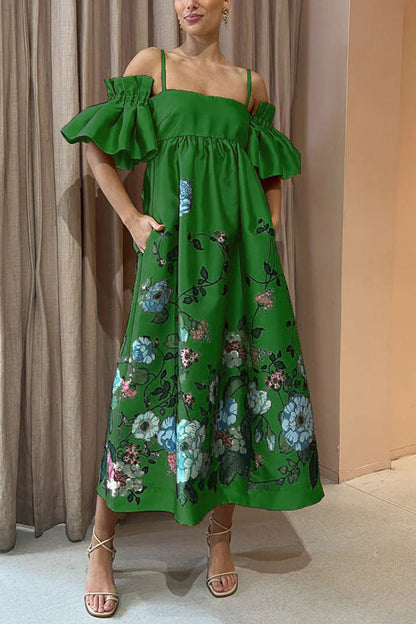 ARIELLE - ELEGANT DRESS WITH UNIQUE SLEEVES & PRACTICAL POCKETS