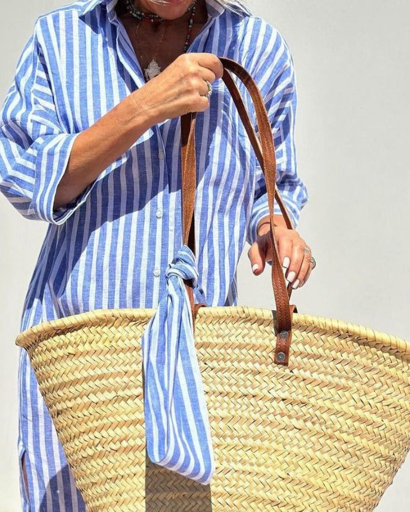 Serena – timeless stripes shirt dress