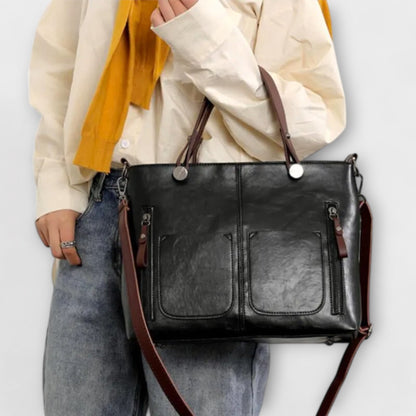 PREMIUM LEATHER HANDBAG - LUXURY & TIMELESS ELEGANCE