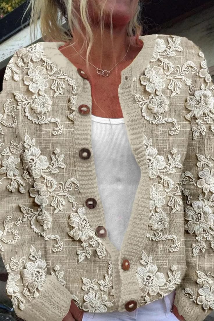 Thessia – soft bloom layers cardigan