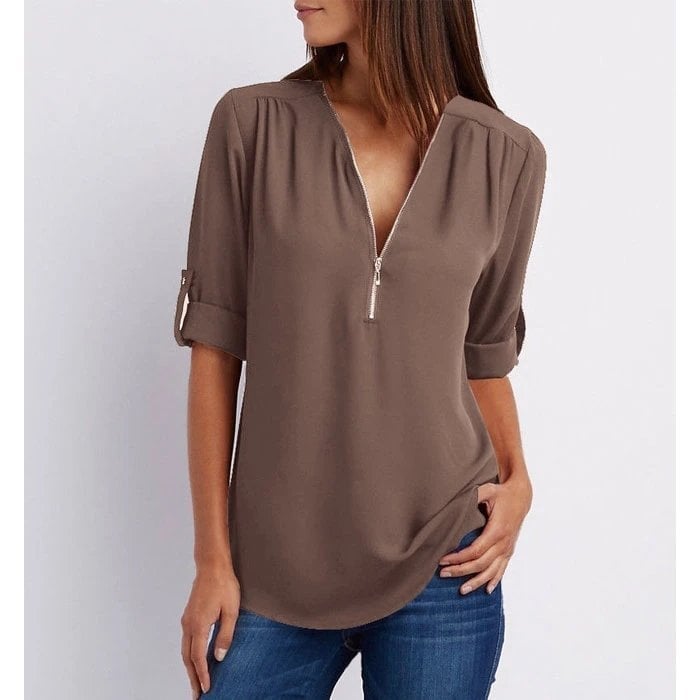 Lizzy – midnight gloss zip top